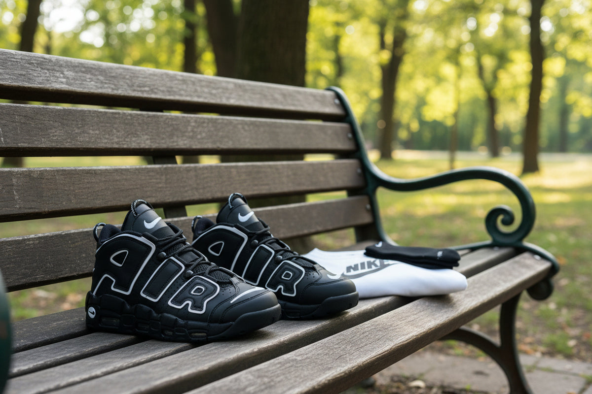 AIR MORE UPTEMPO Negru-Alb C