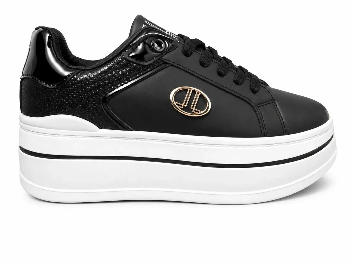 Original Sneakers Damă Negri cu Platformă Înaltă