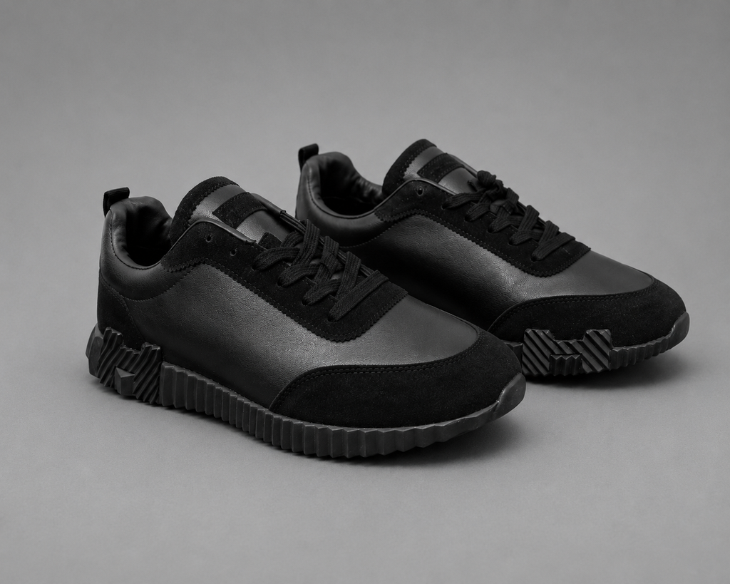 Pantofi Casual Bărbați Negri All Black, Confort Premium