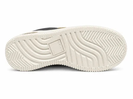 Replay® Pantofi Casual Damă Negri cu Platformă Albă și Detalii Aurii,