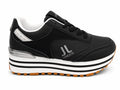 Lancetti® Pantofi Casual Damă Negri cu Platformă Înaltă și Talpă Antiderapantă