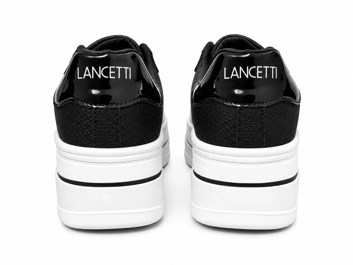 Original Sneakers Damă Negri cu Platformă Înaltă