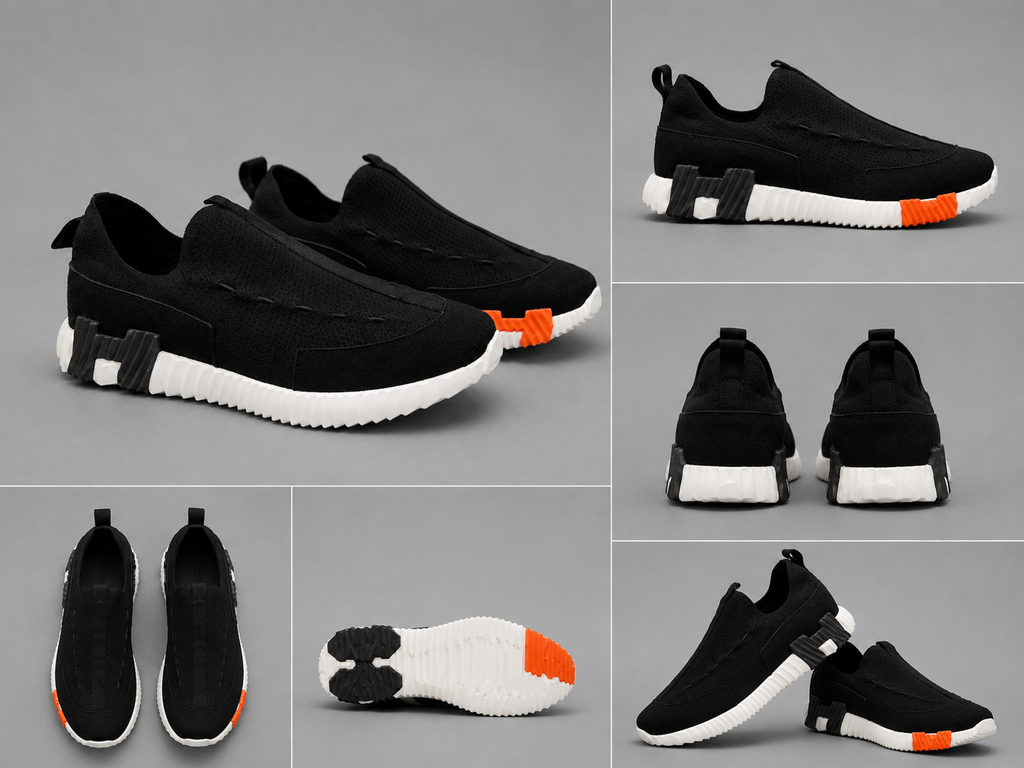 Pantofi Casual Bărbați Slip-On Negri, Confort Premium,