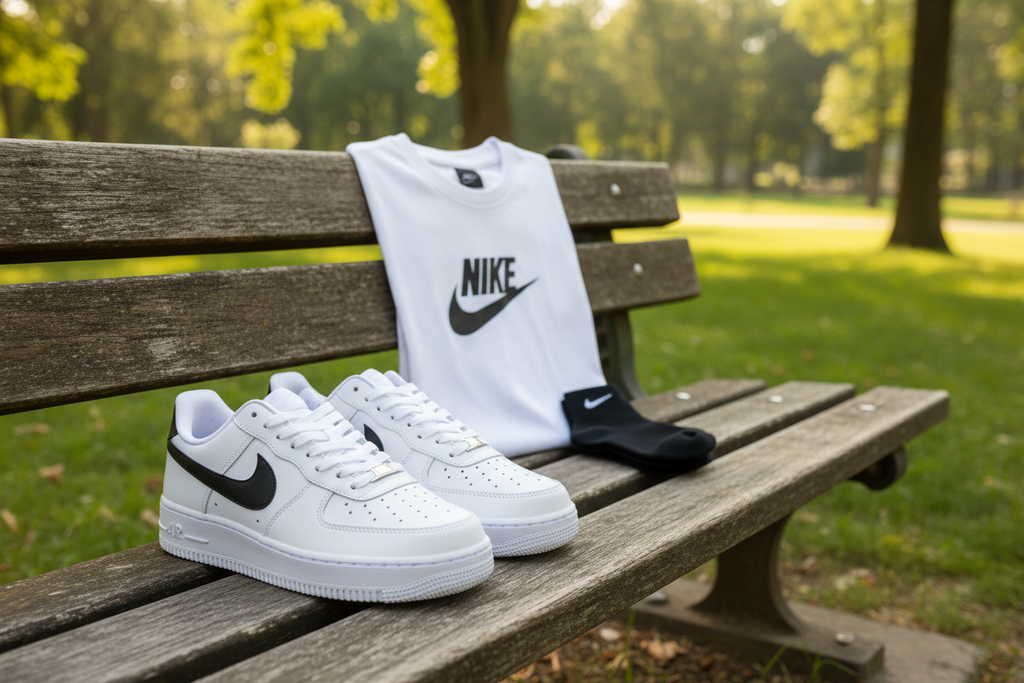 Air Force 1 Low Alb/Negru