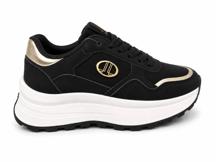 Original Sneakers Damă Negri cu Talpă Înaltă,