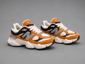 Sneakers Damă Portocaliu Premium, Talpă Groasă, Piele Întoarsă,
