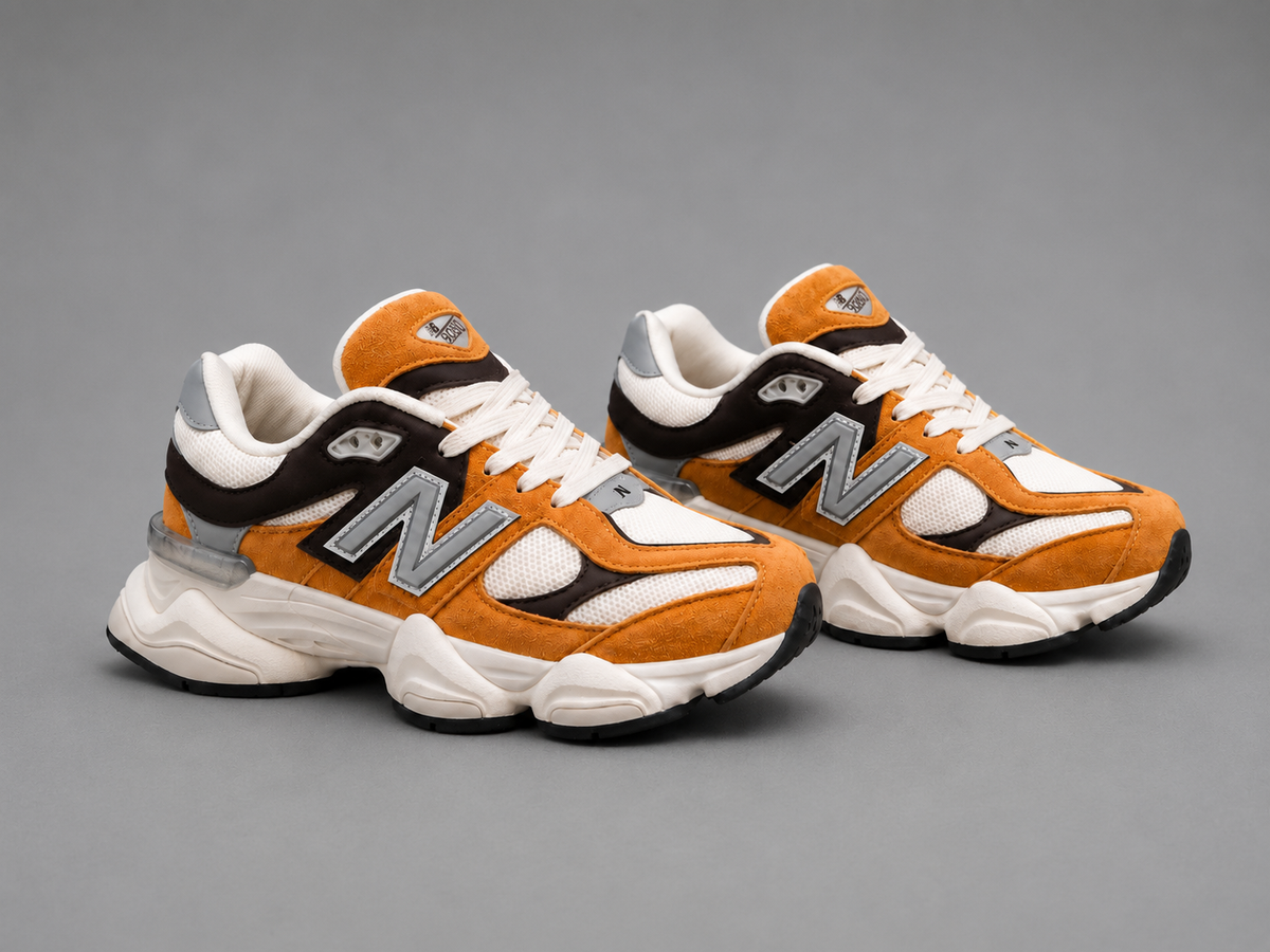 Sneakers Damă Portocaliu Premium, Talpă Groasă, Piele Întoarsă,