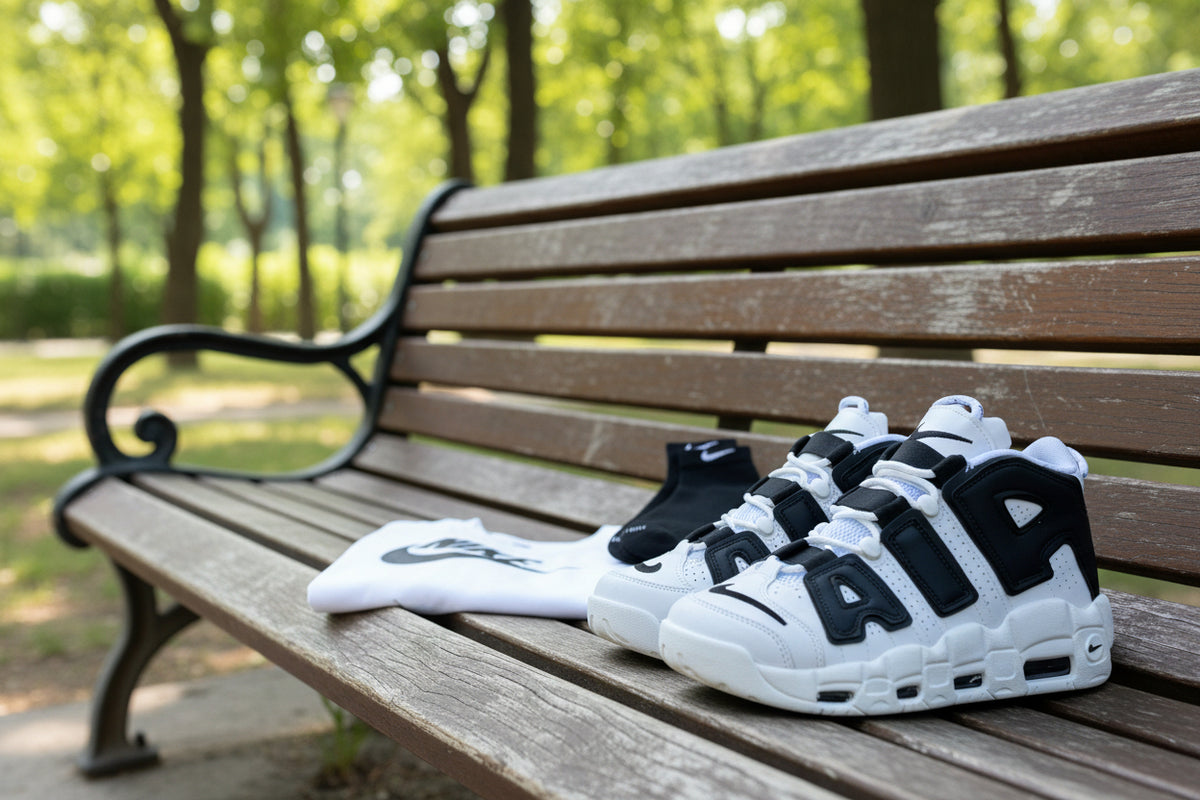 AIR MORE UPTEMPO Alb-Negru