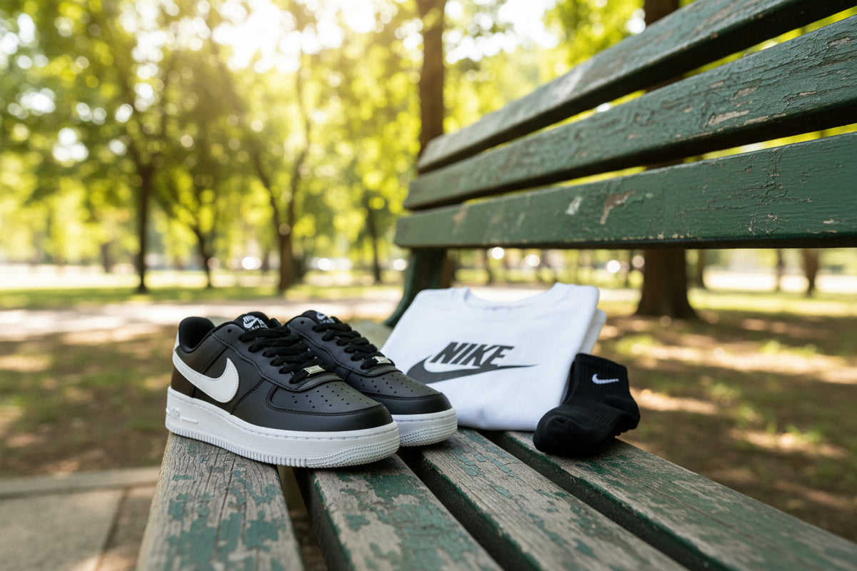 AF1 Low Negru-Alb