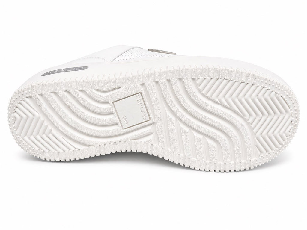 Replay® Pantofi Casual Damă Albi cu Platformă și Accente Holografice