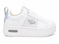 Replay® Pantofi Casual Damă Albi cu Platformă și Accente Holografice