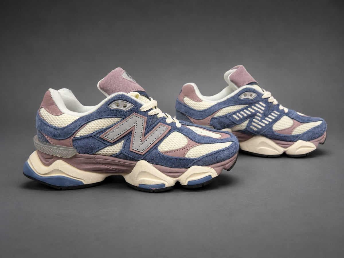 Sneakers Damă Blue & Purple – Design Urban Modern, Accente Crem și Talpă Confortabilă cu Absorbție a Șocurilor