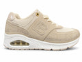 Sneakers Damă Laura Biagiotti Beige & Gold – Design Elegant, Detalii Strălucitoare și Talpă Confortabilă cu Amortizare