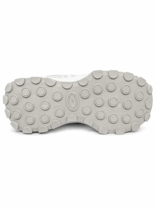 Enrico Coveri® Pantofi Casual Damă Albi cu Accente Argintii și Talpă Groasă,